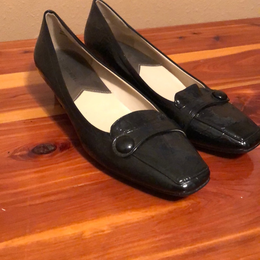 Faux snake skin Black dress shoes